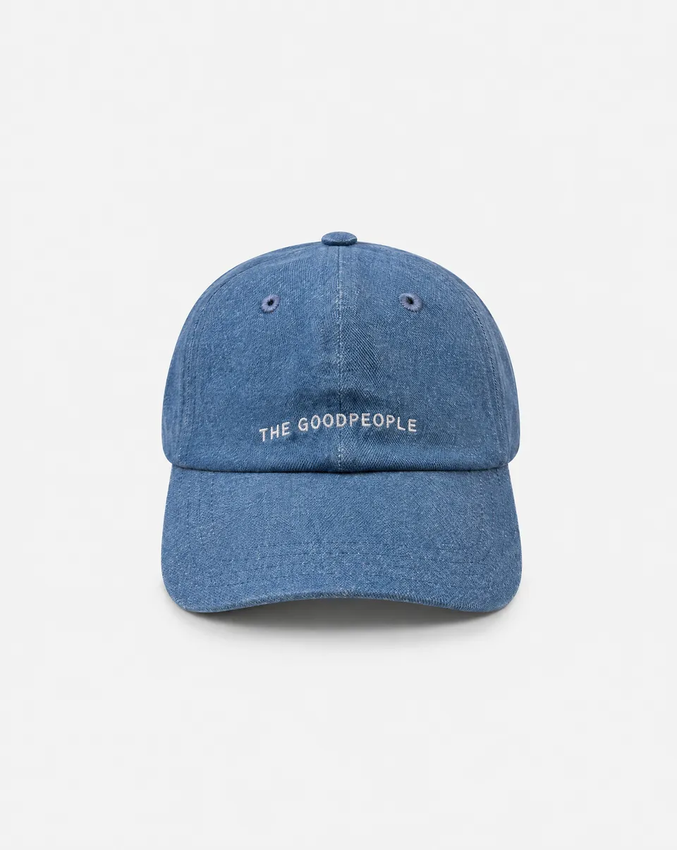 GOODPEOPLE Xcap cappello cinque pannelli denim blue