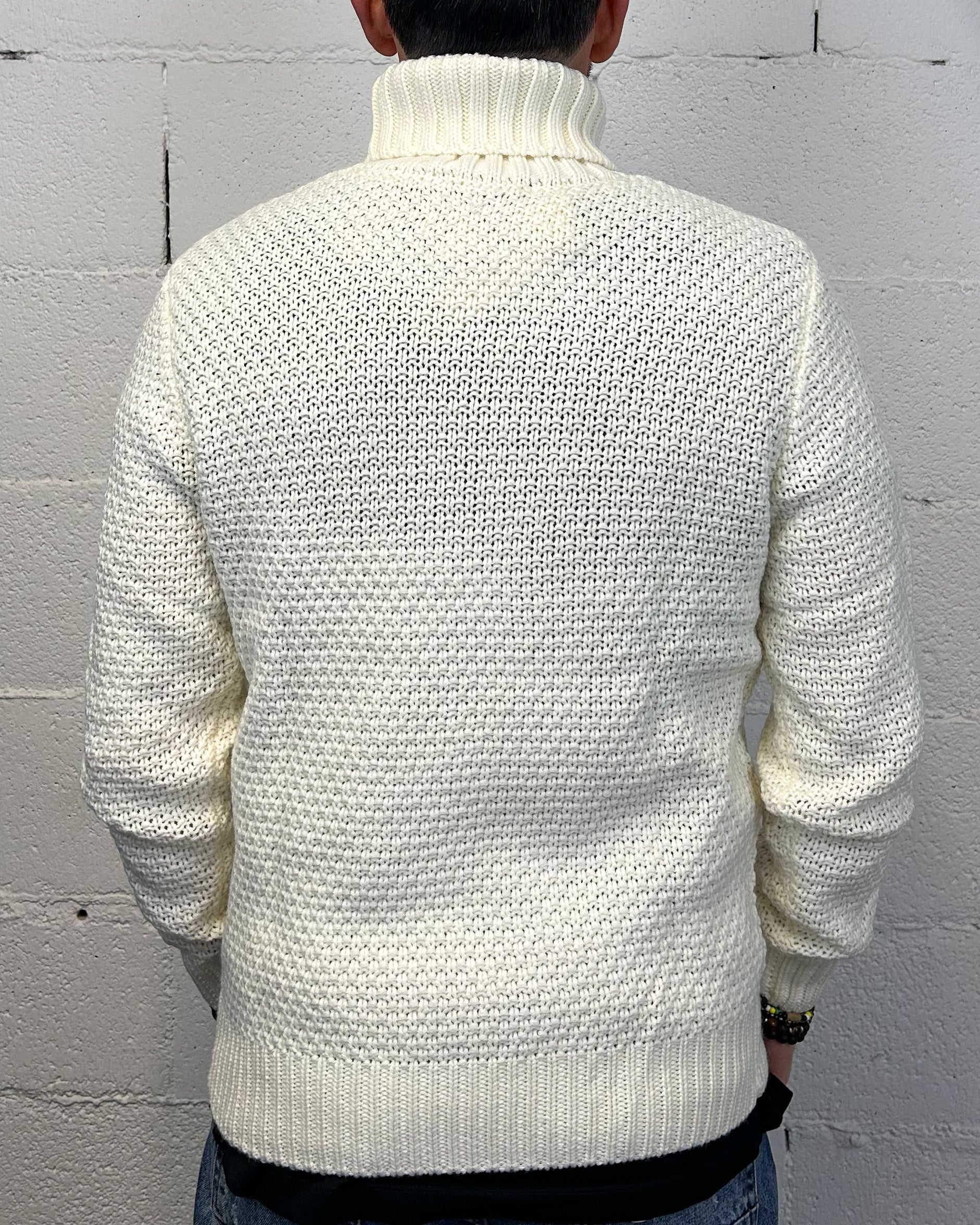 ONLYONE GIANNI LUPO dolcevita trecce bianco