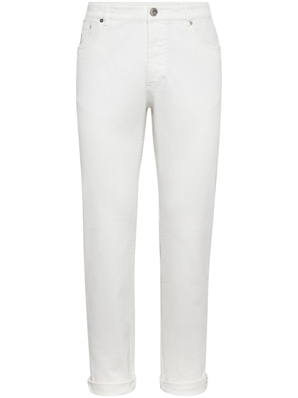 Brunello Cucinelli M277PD3210 jeans bianco neve