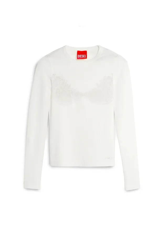 Diesel Capsule P017990SPFB100 maglia bianca donna