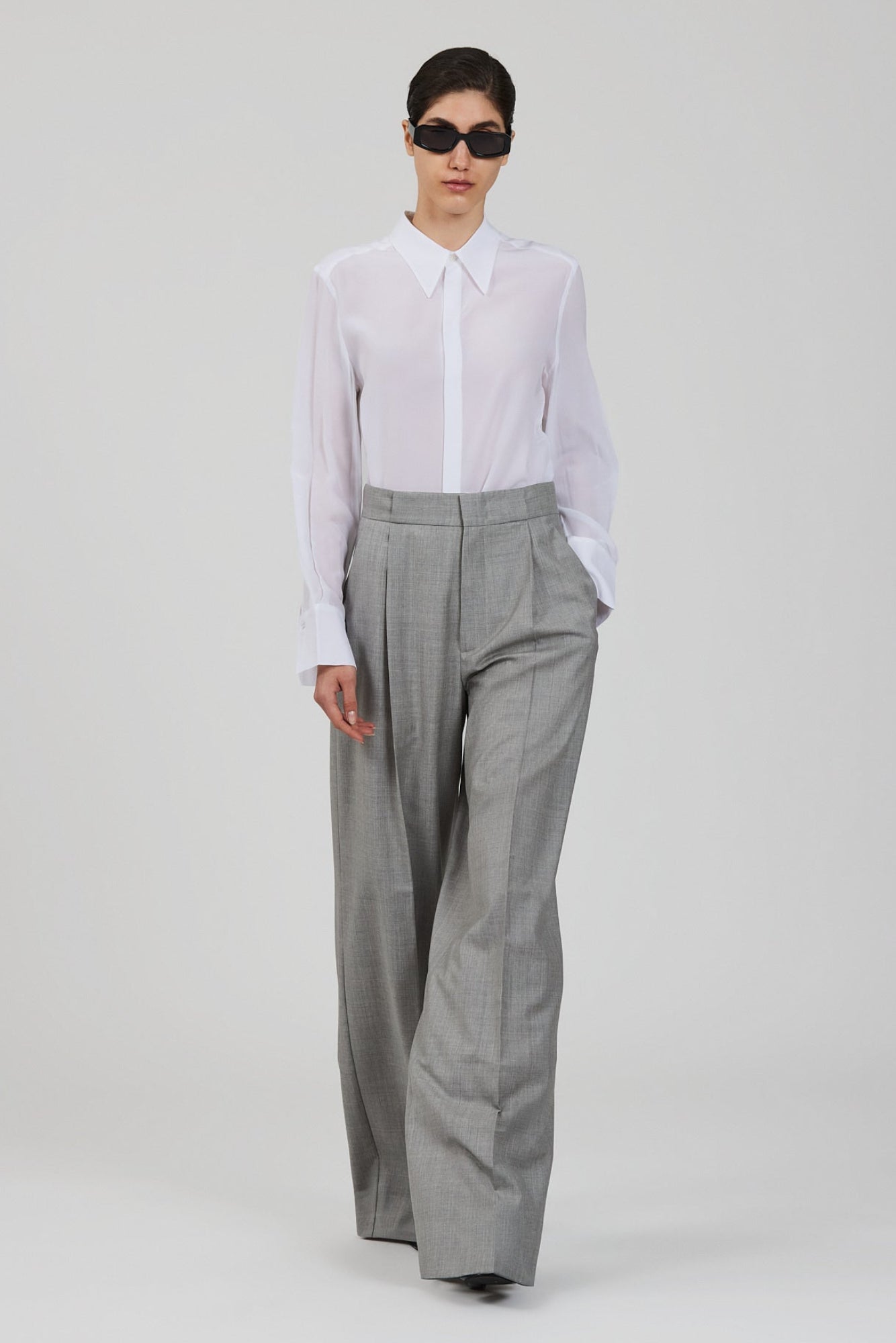 Sa Su Phi Petit camicia seta bianca crepe