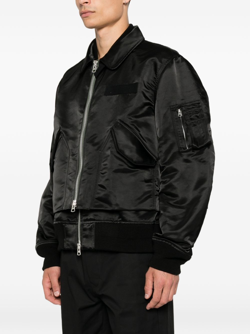 Sacai 26-04039M giubbotto bomber nero uomo