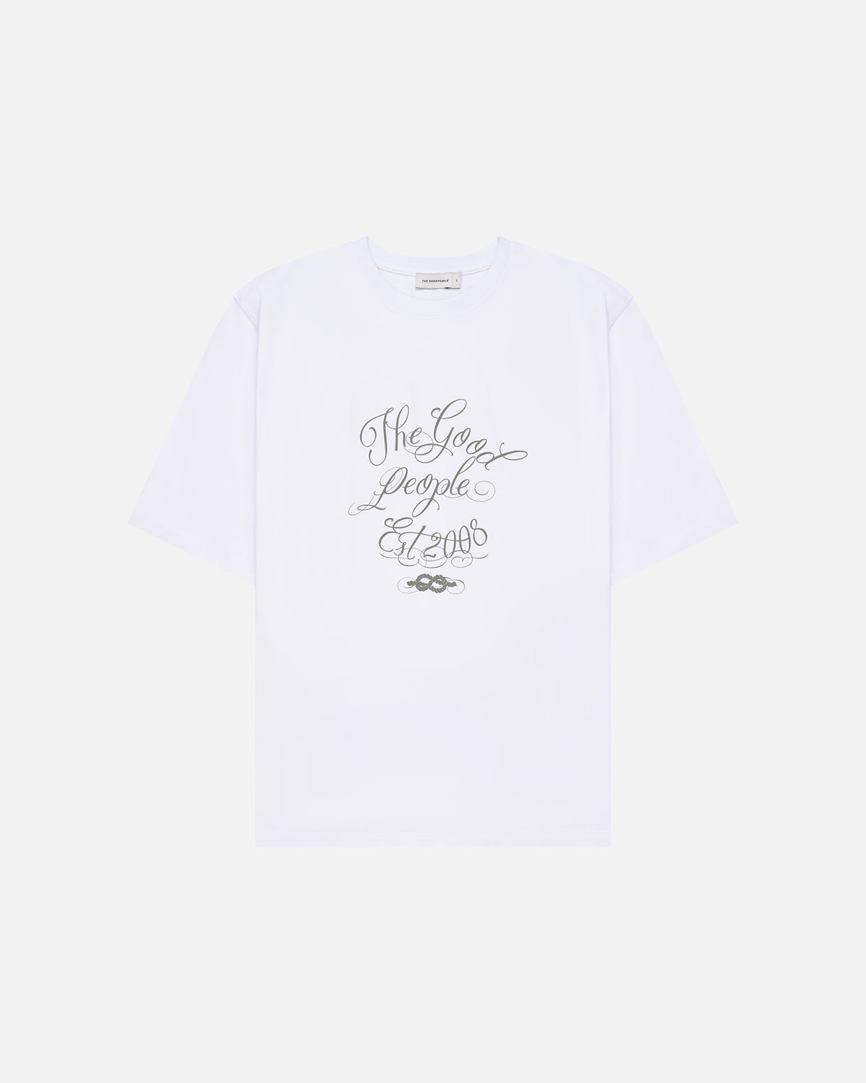 GOODPEOPLE Oscar t-shirt cotone bianca grafica