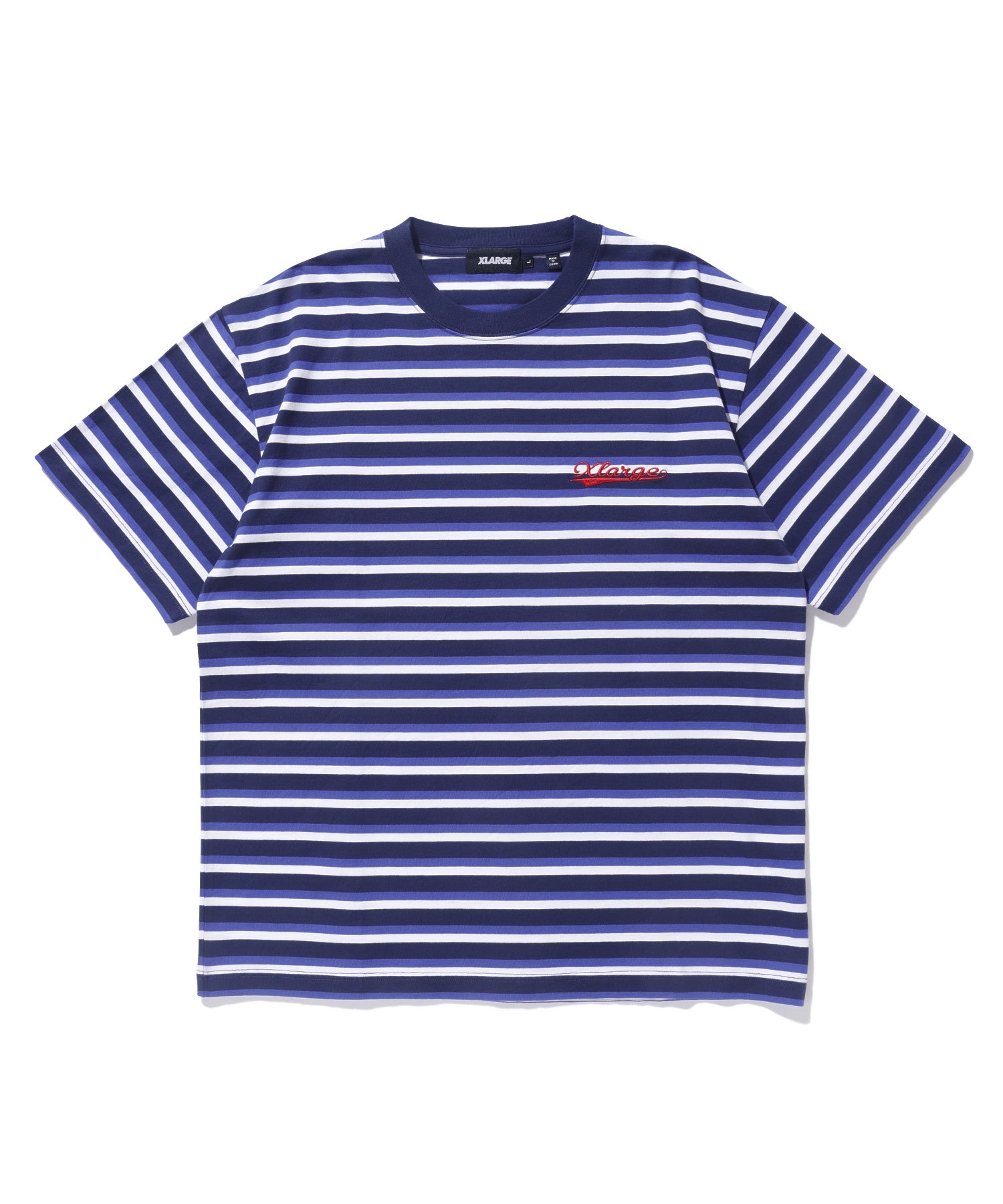 X-Large Baseball Logo Striped S/S Tee maglietta a righe