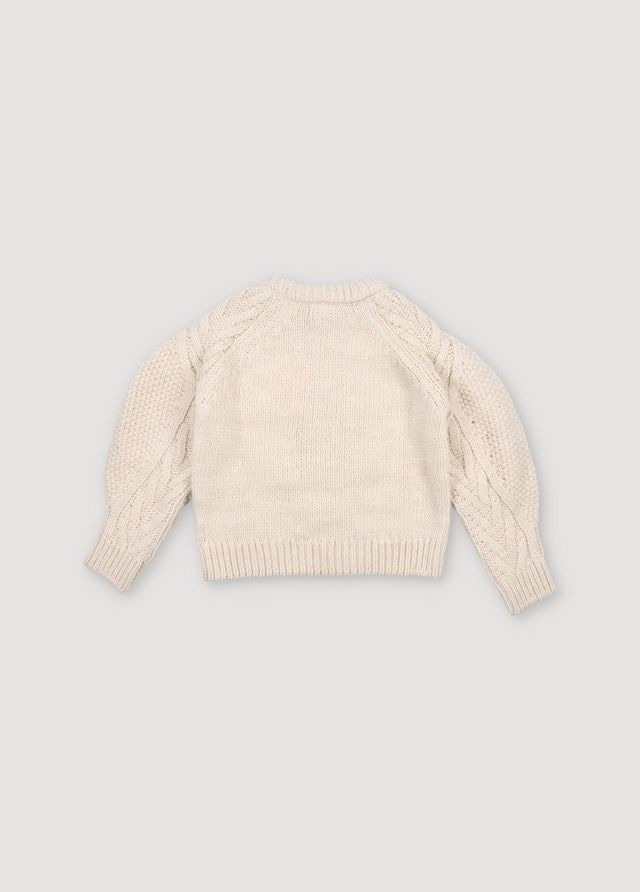 The New Society Tibet maglione bambina Vanilla Cream lana