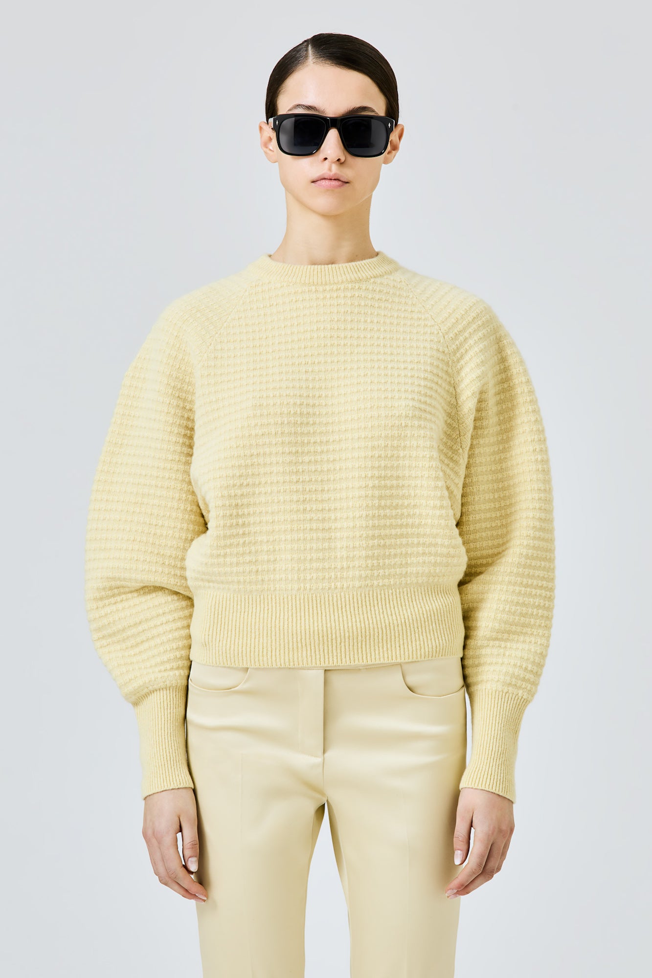 Sa Su Phi maglione a quadri in cashmere giallo