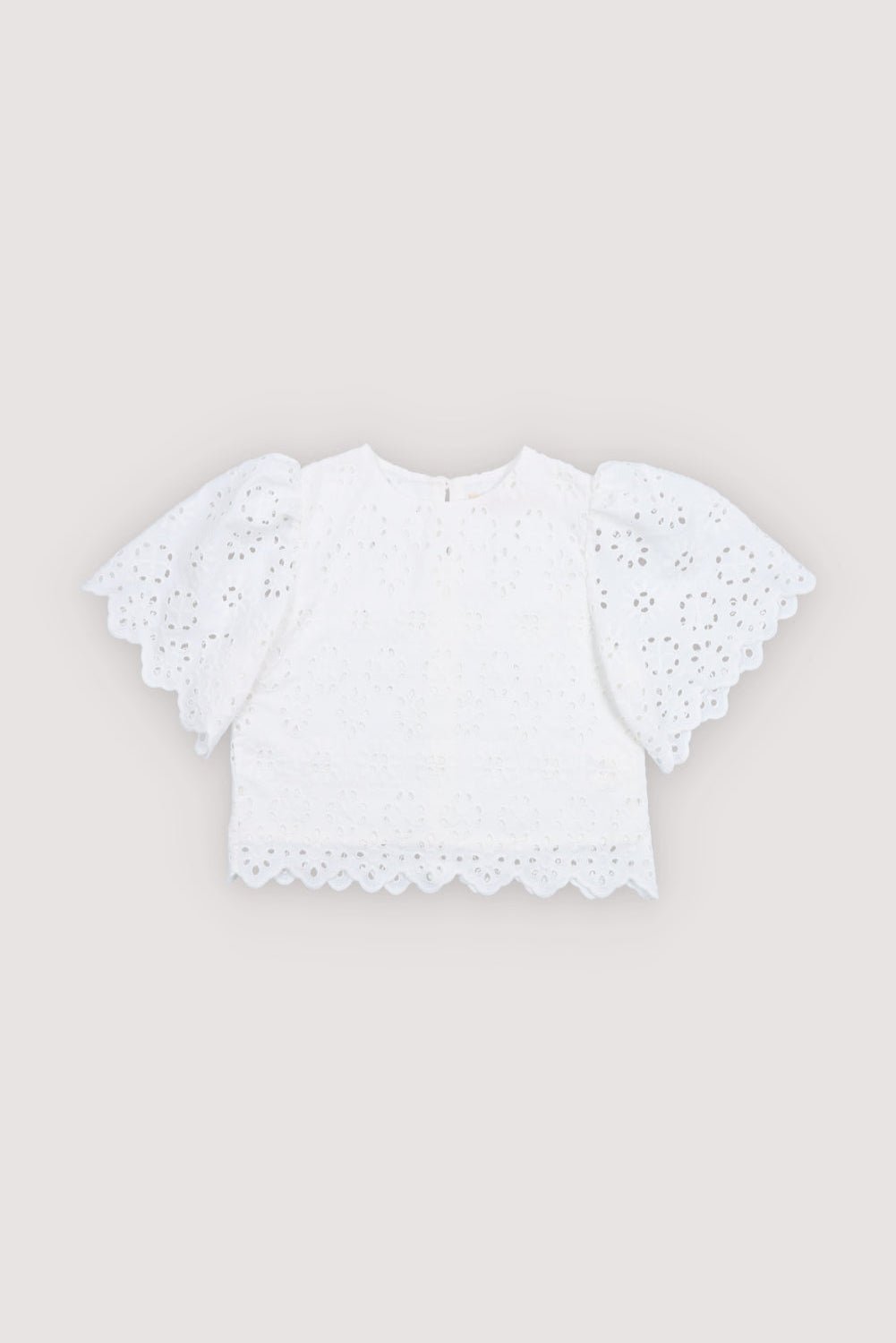 The New Society Sakura Pure Cloud camicetta bambina ricamata bianca