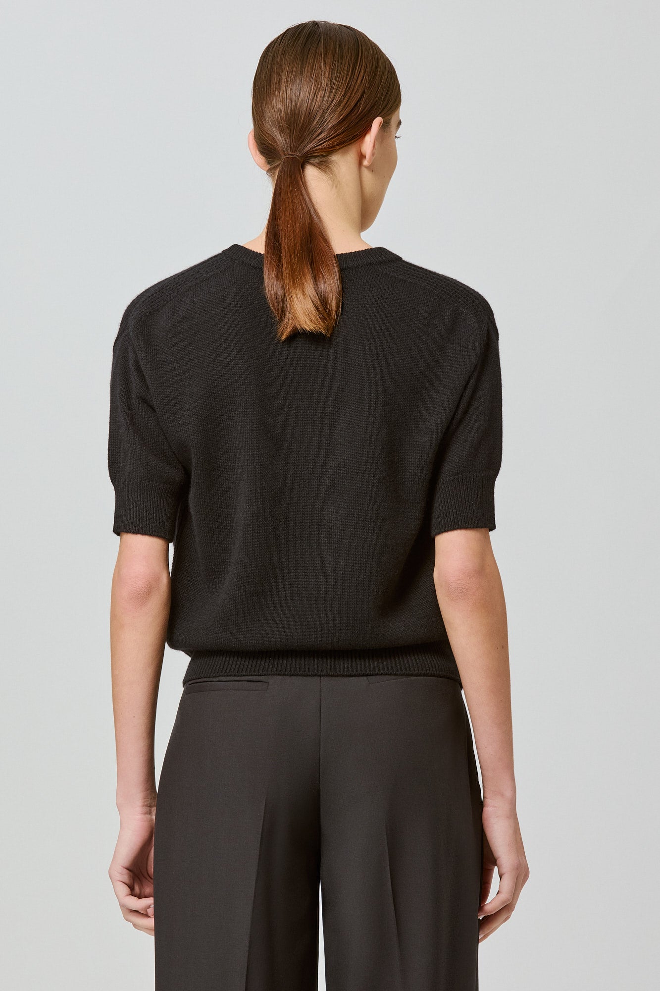 Sa Su Phi Maglione Maniche Corte Cashmere Nero 38