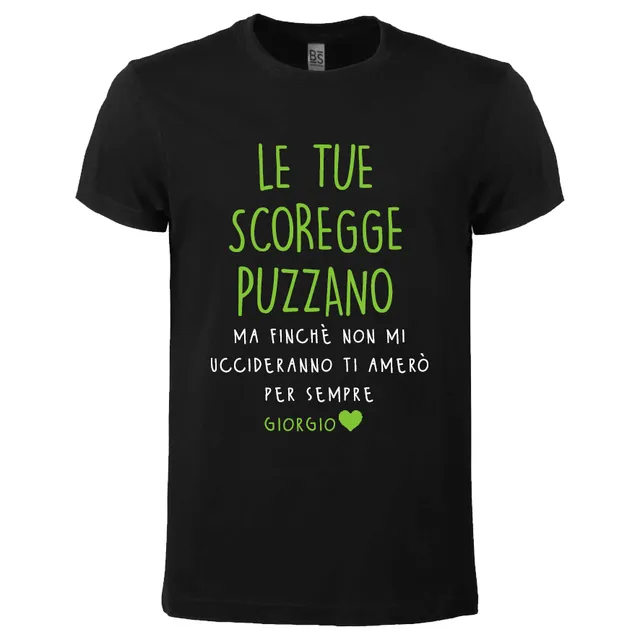 Mr. Gadgets Scoregge t-shirt nera cotone taglia vera