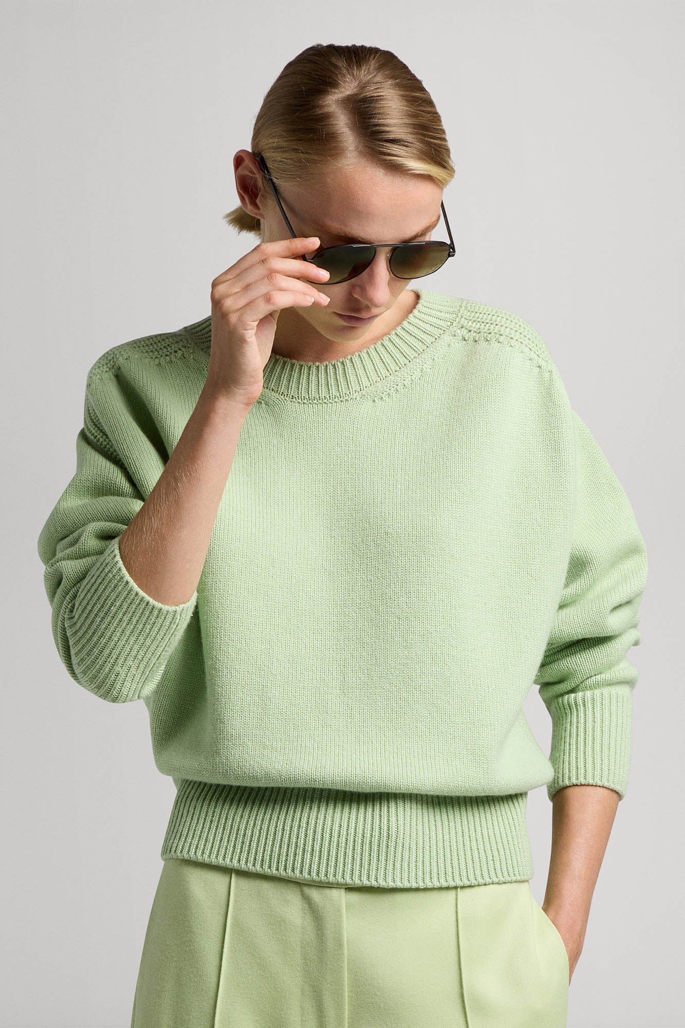 Sa Su Phi Medea maglione cashmere verde menta