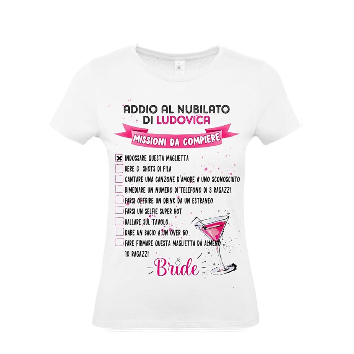 Mr. Gadgets Lista Obiettivi t-shirt addio al nubilato cotone