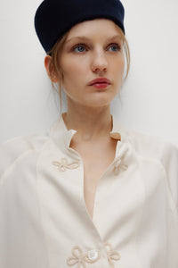 The New Society River camicia bianca tencel