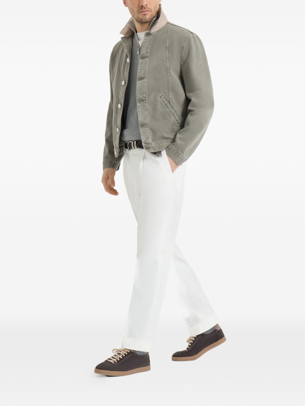 Brunello Cucinelli MZUMGLJ336 Mocassini Pepe Uomo