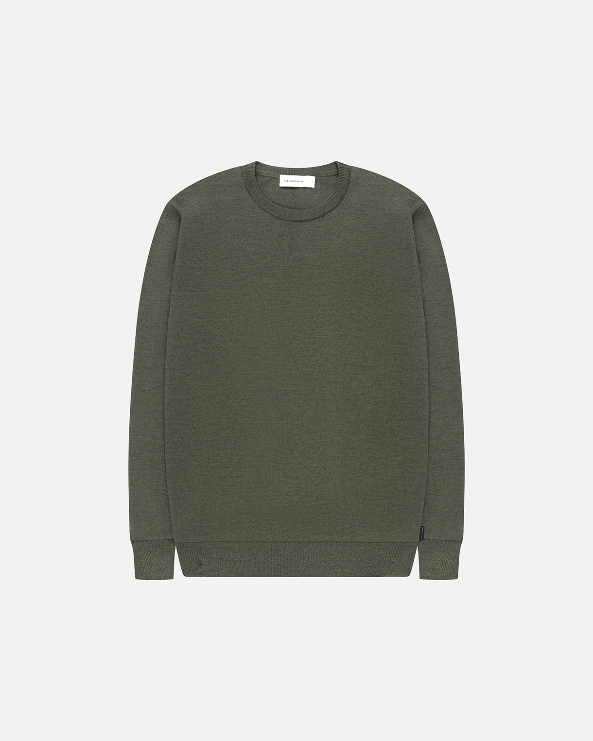 GOODPEOPLE Essential Merino Maglione Verde Melange