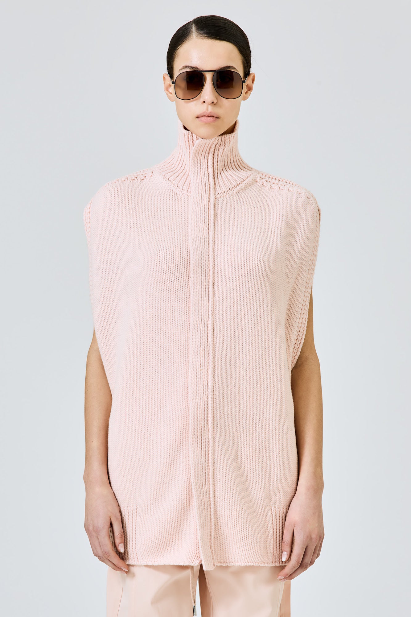 Sa Su Phi Matilda cardigan smanicato cashmere rosa