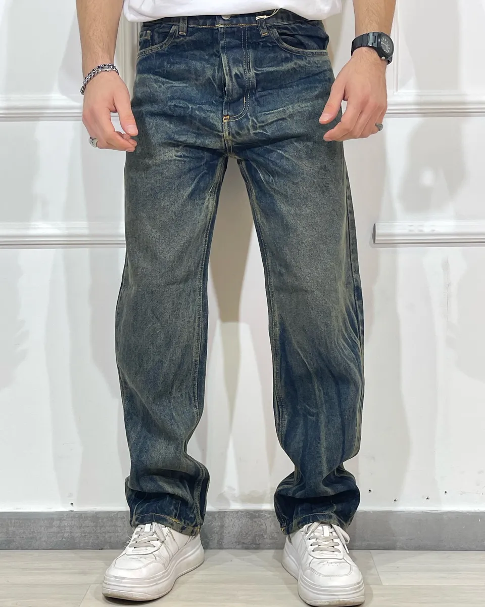 QBRICK 576 Jeans Baggy Uomo Vestibilità Regolare