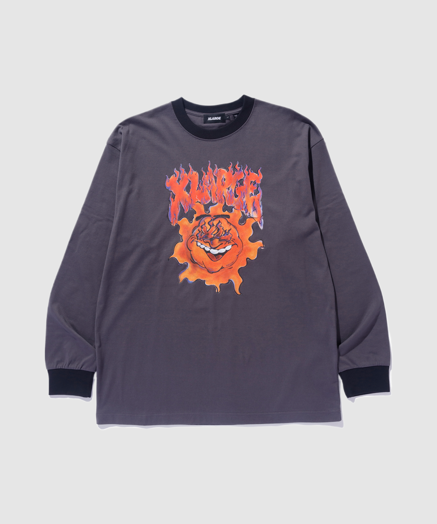 X-Large Burning maglia manica lunga carbone S