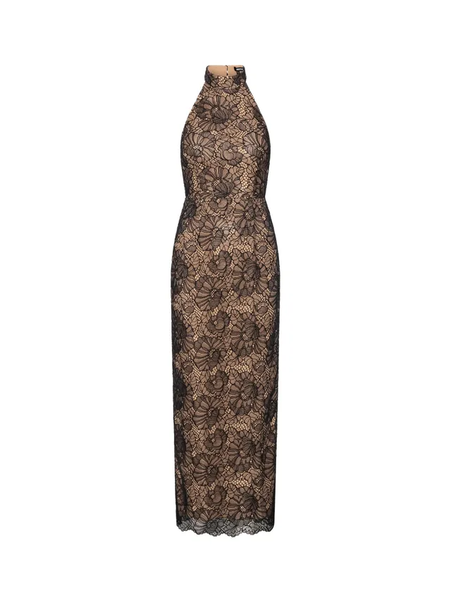 Rotate 116266100 abito lungo nero donna