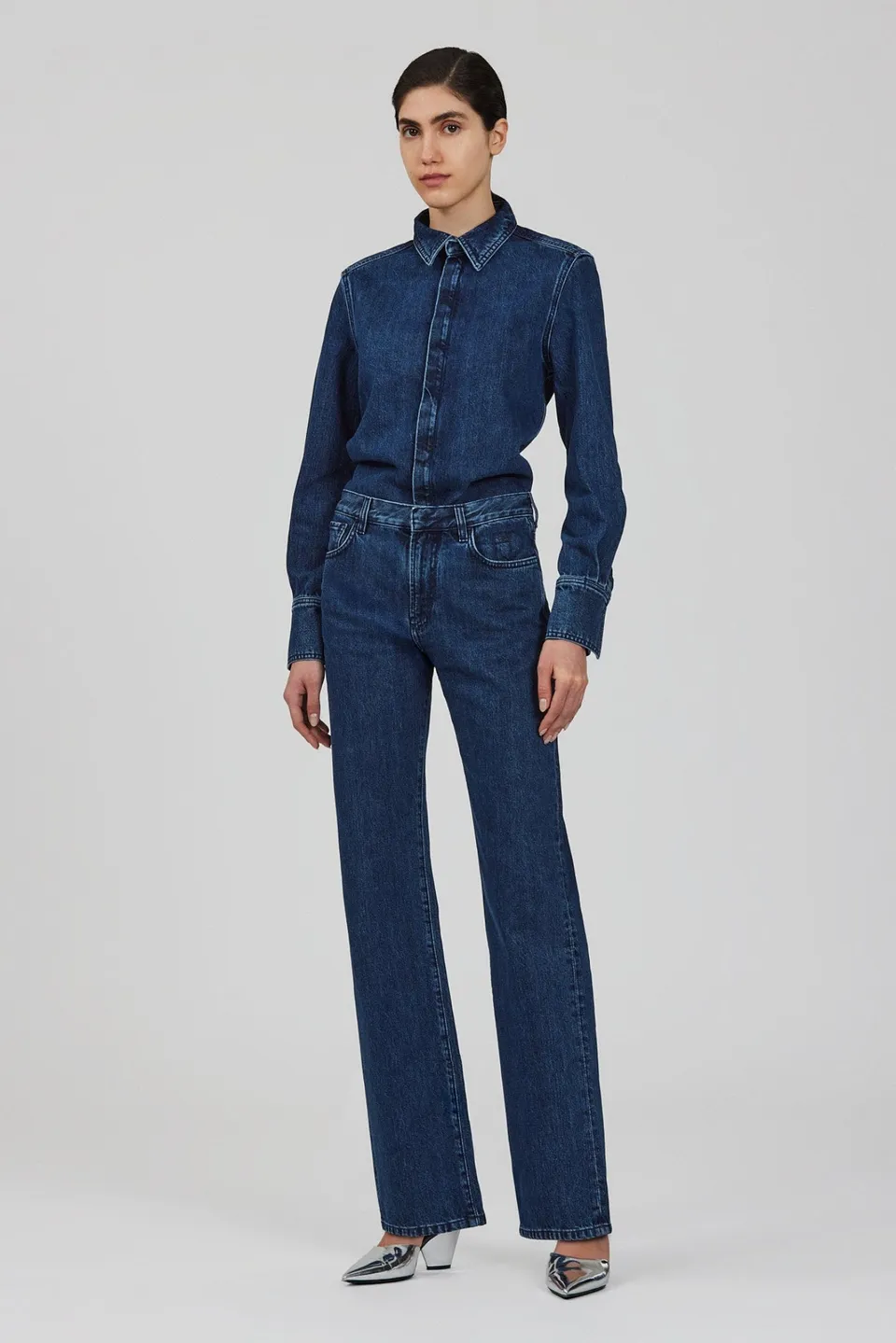 Sa Su Phi jeans bootcut grigi vita alta donna