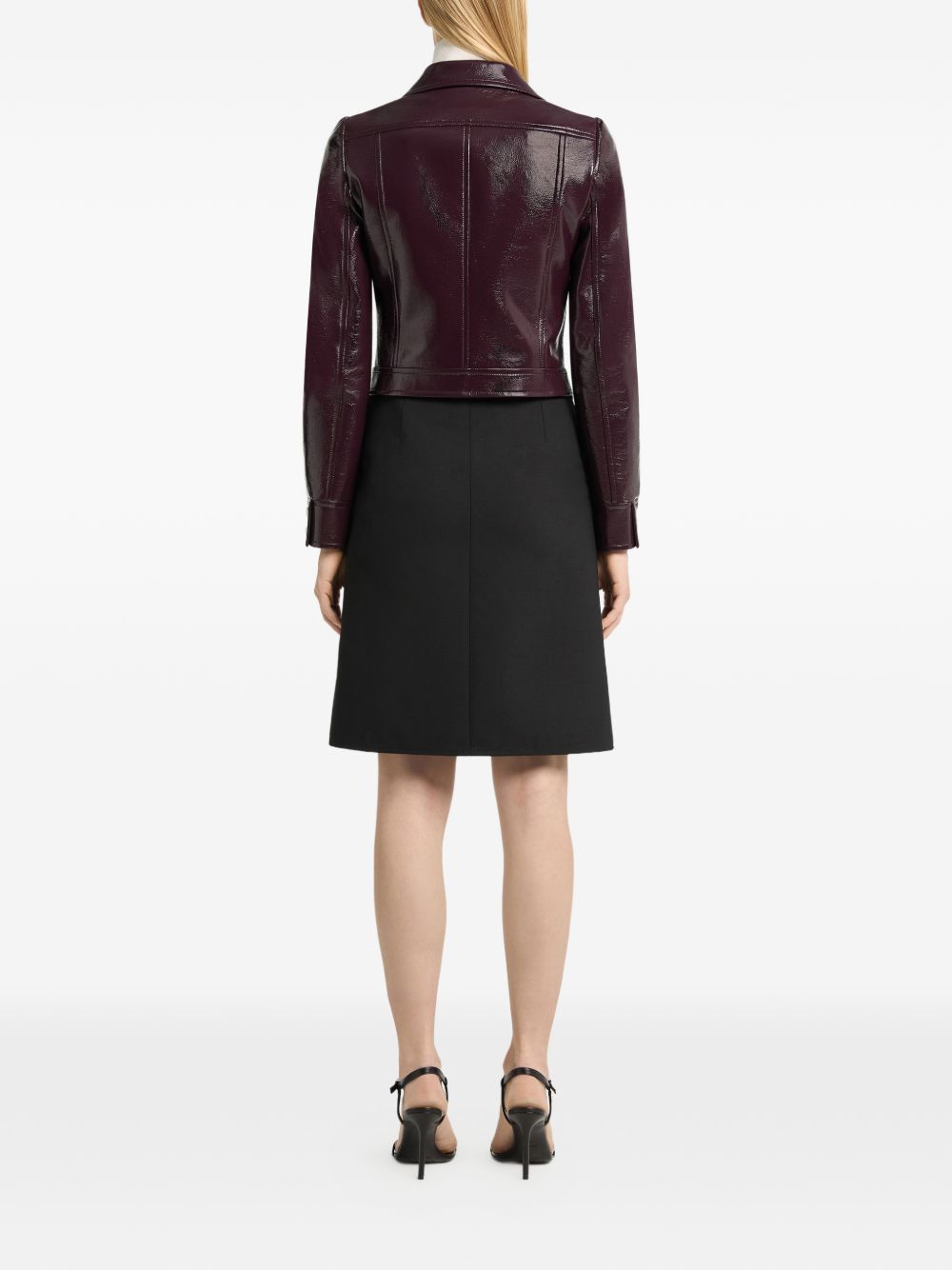Courreges 223CBL005VY0014 bomber donna burnt red