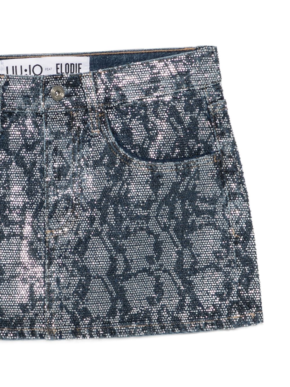 Liu Jo UF6523D4854 gonna corta denim blu donna