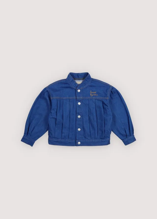 The New Society Tulip Jacket giacca denim blu bimba 6y