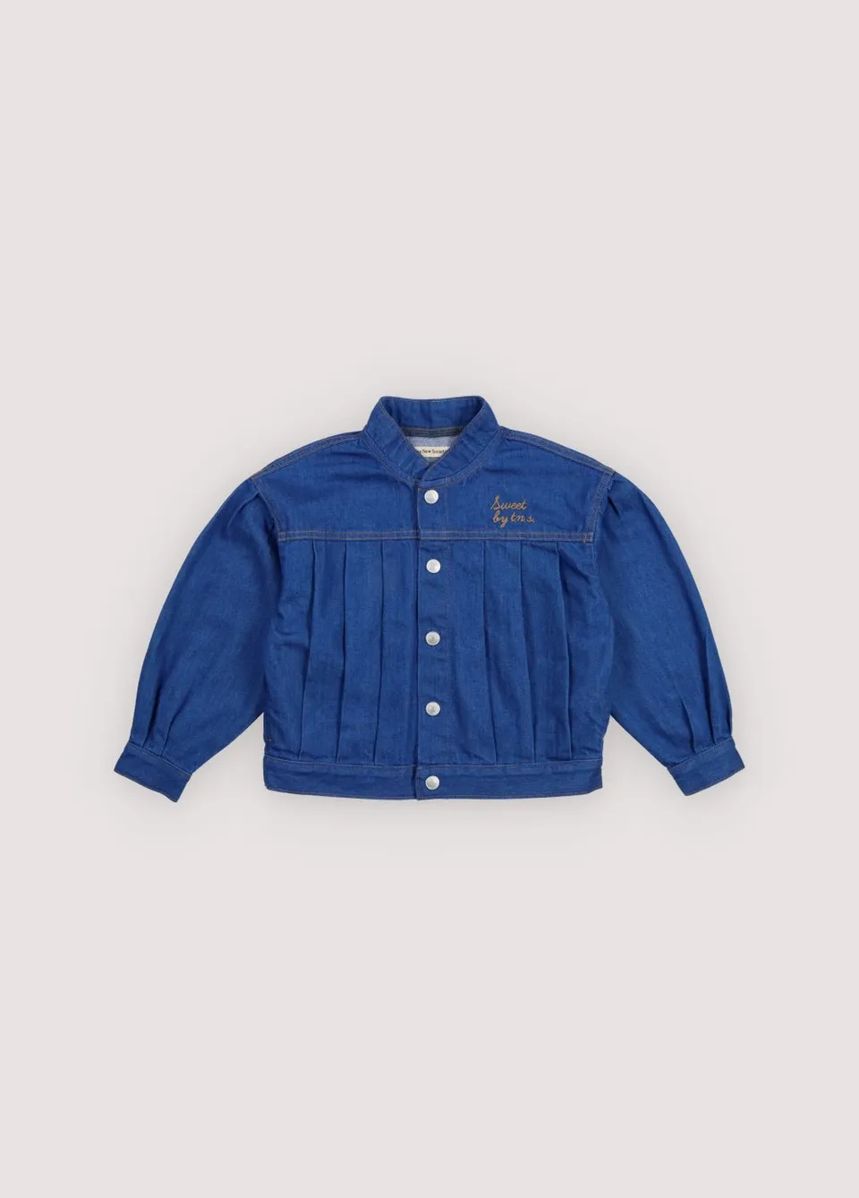 The New Society Tulip Jacket giacca denim blu bimba 6y