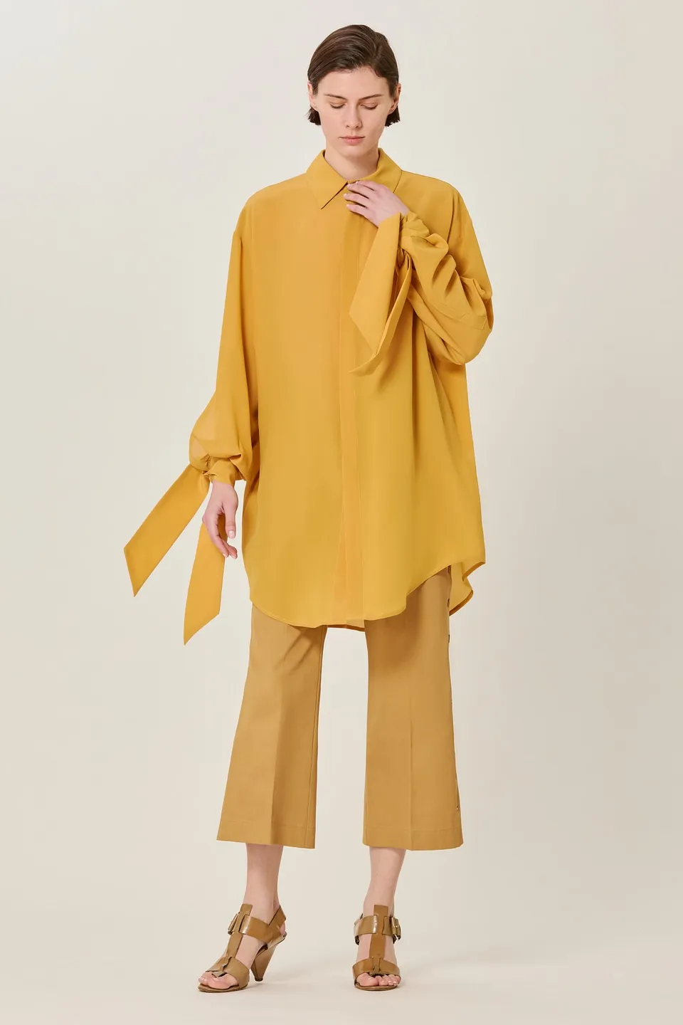 Sa Su Phi Susanna Camicia crepe de chine fango
