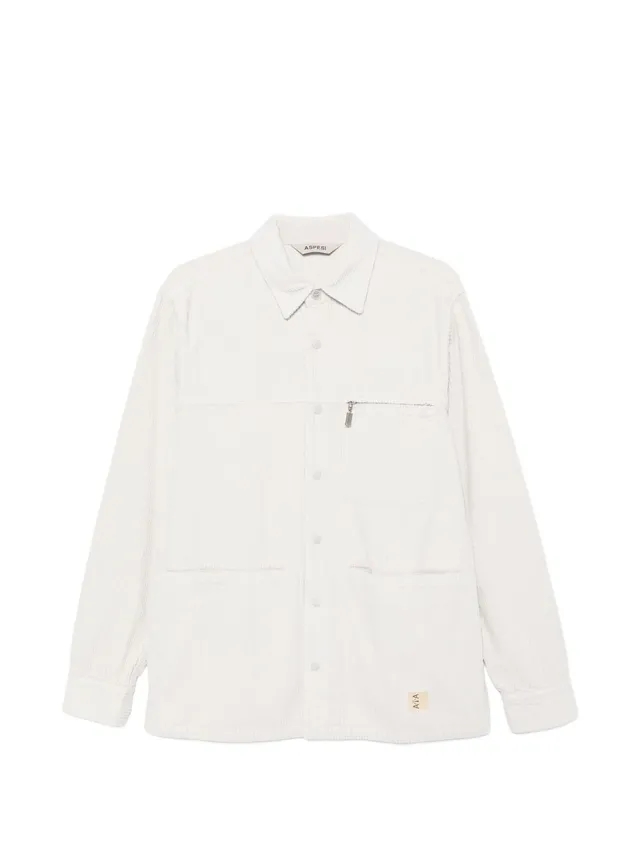 Aspesi CE22D57685175 camicia uomo bianca in cotone