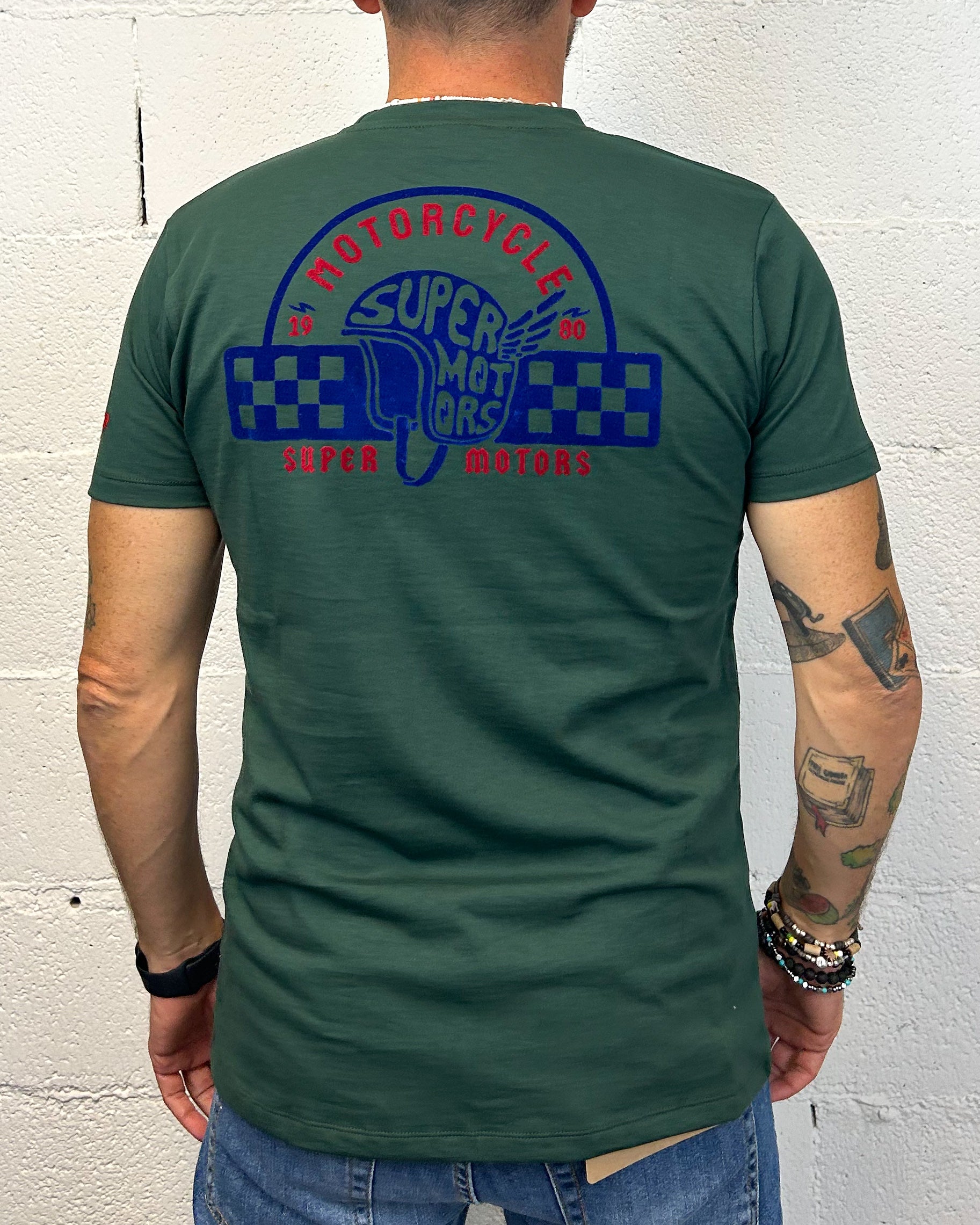 ONLYONE SUPERCULTURE Motorcycle t-shirt bosco vestibilita regolare