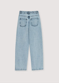 The New Society TNS Pleat pantalone donna denim bleach cotone