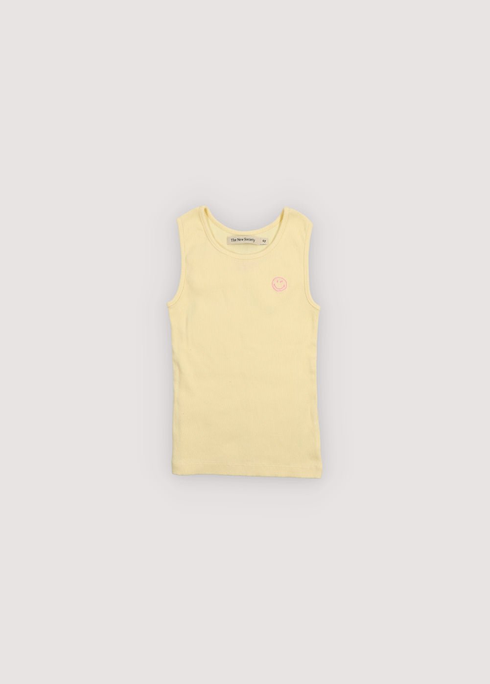 The New Society SmileyWorld canotta bambina giallo cotone