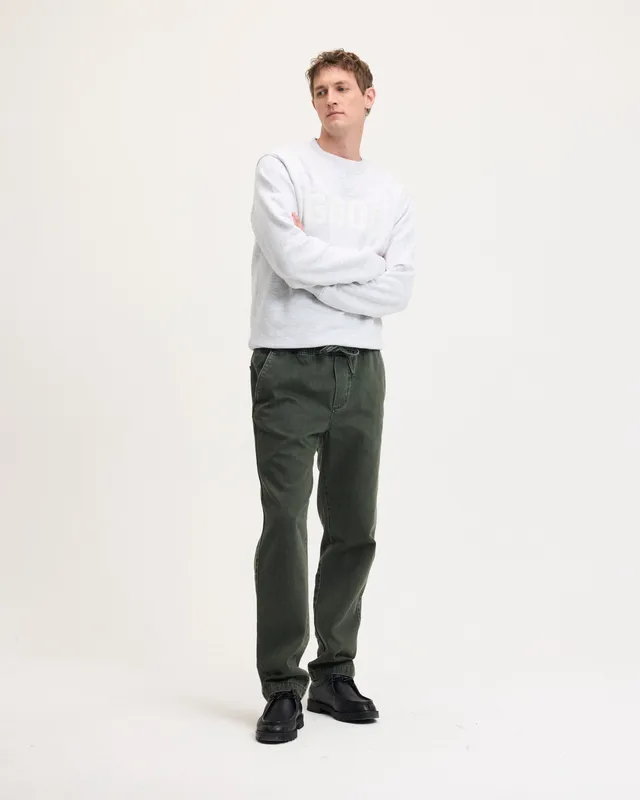 GOODPEOPLE Bob jeans dritti verde foresta cotone