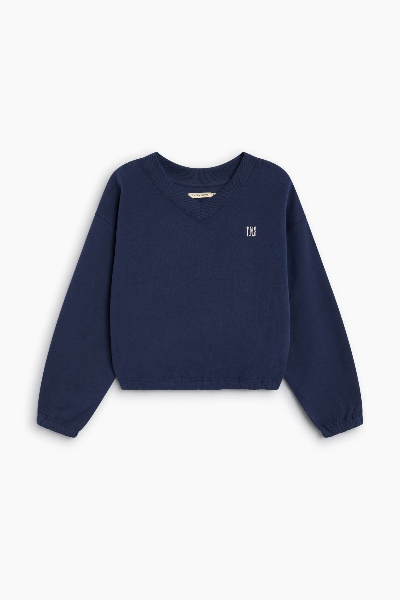 The New Society Mochi felpa donna cropped nera cotone