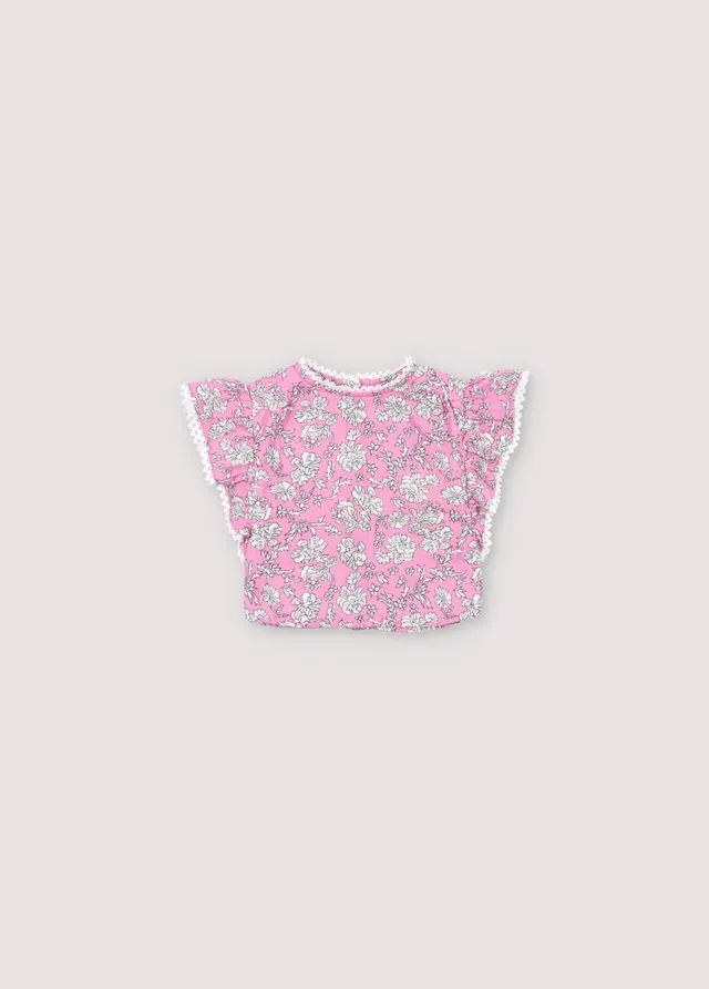 The New Society Melina Baby Blouse Hibiscus cotone 6 mesi