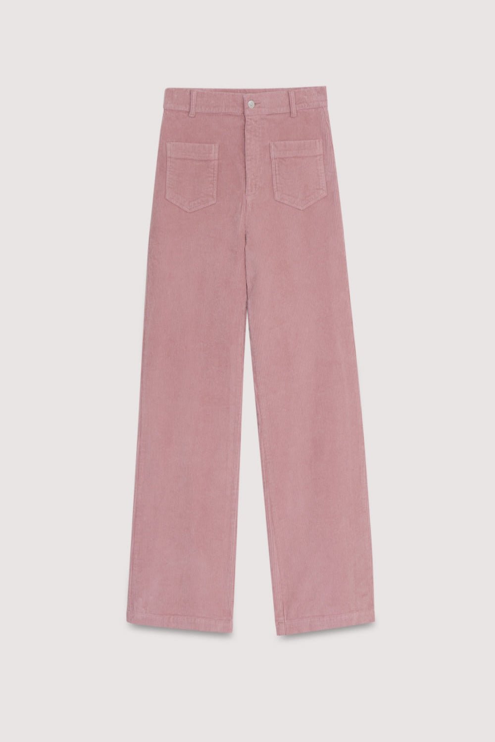 The New Society Ines pantaloni rosa velluto cotone