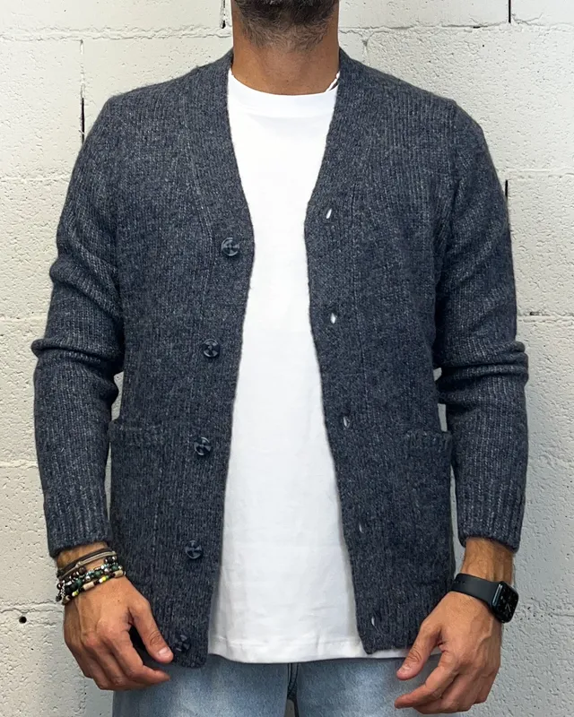 ONLYONE OVER-D Tasche Toppa cardigan blu M