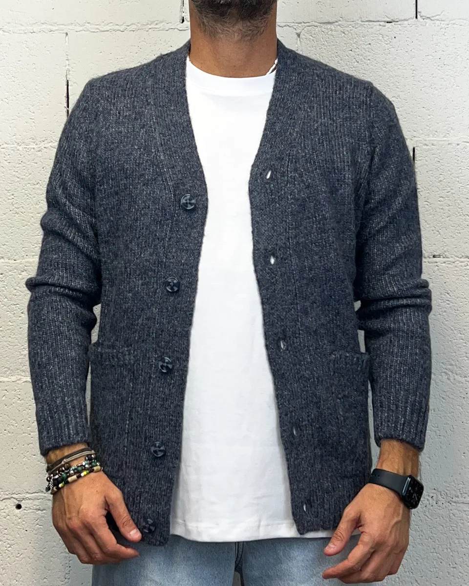 ONLYONE OVER-D Tasche Toppa cardigan blu M