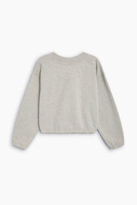 The New Society Mochi felpa cotone grigio Light Grey Melange