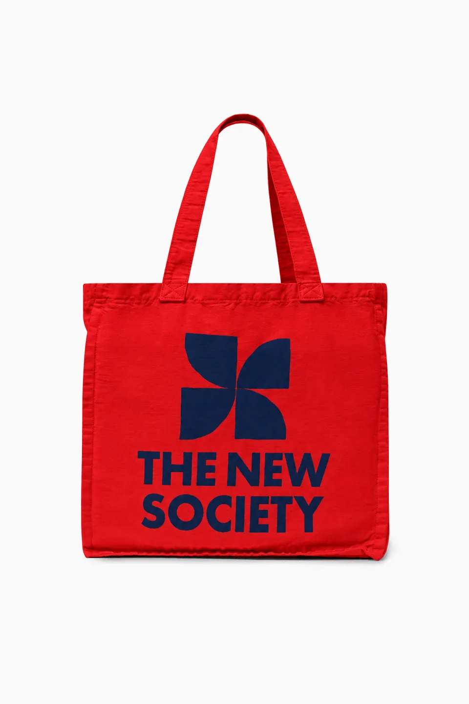 The New Society TNS Logo Borsa Cotone Rosso