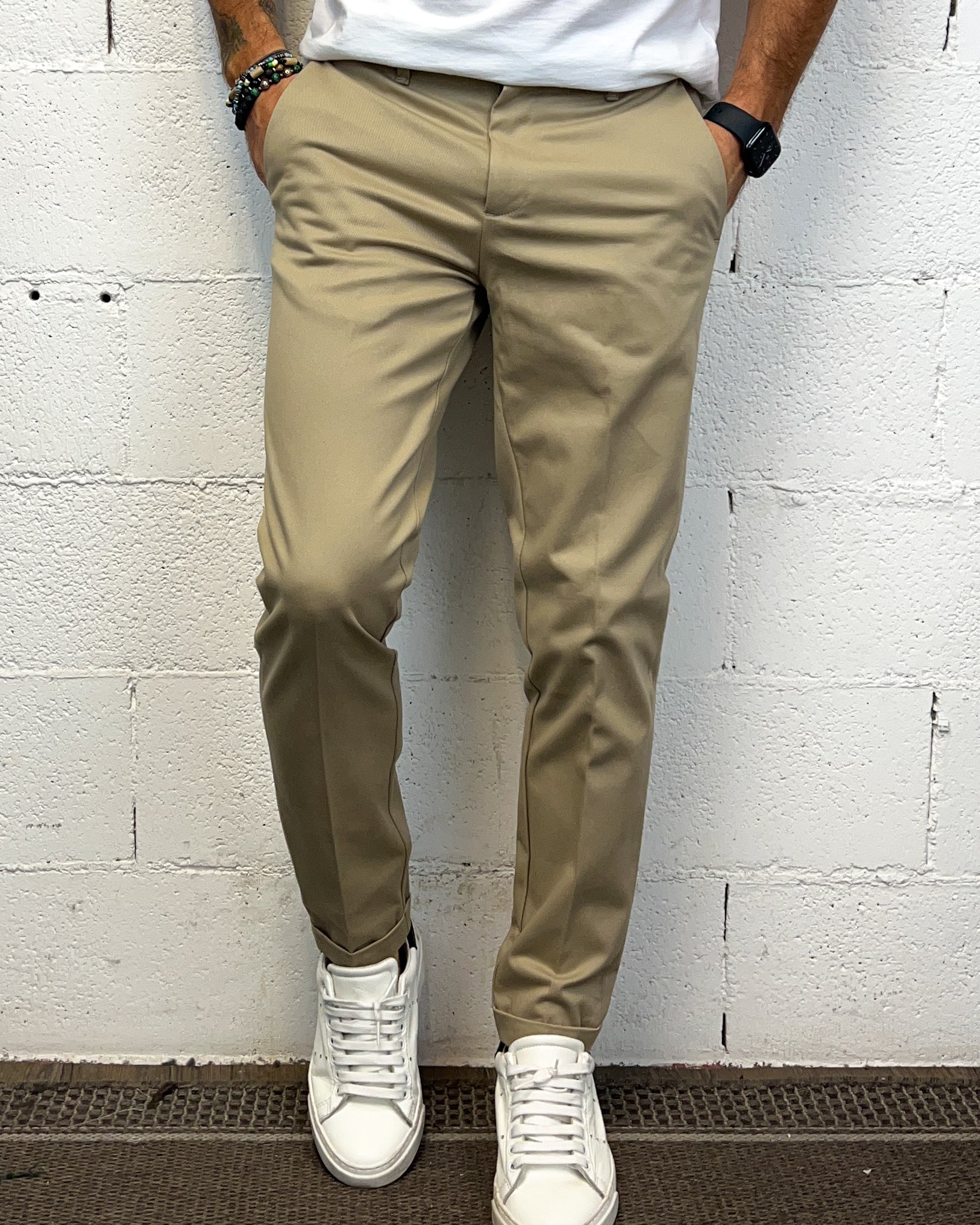 ONLYONE OVER-D Chino Slim Fit Beige vestibilita regolare