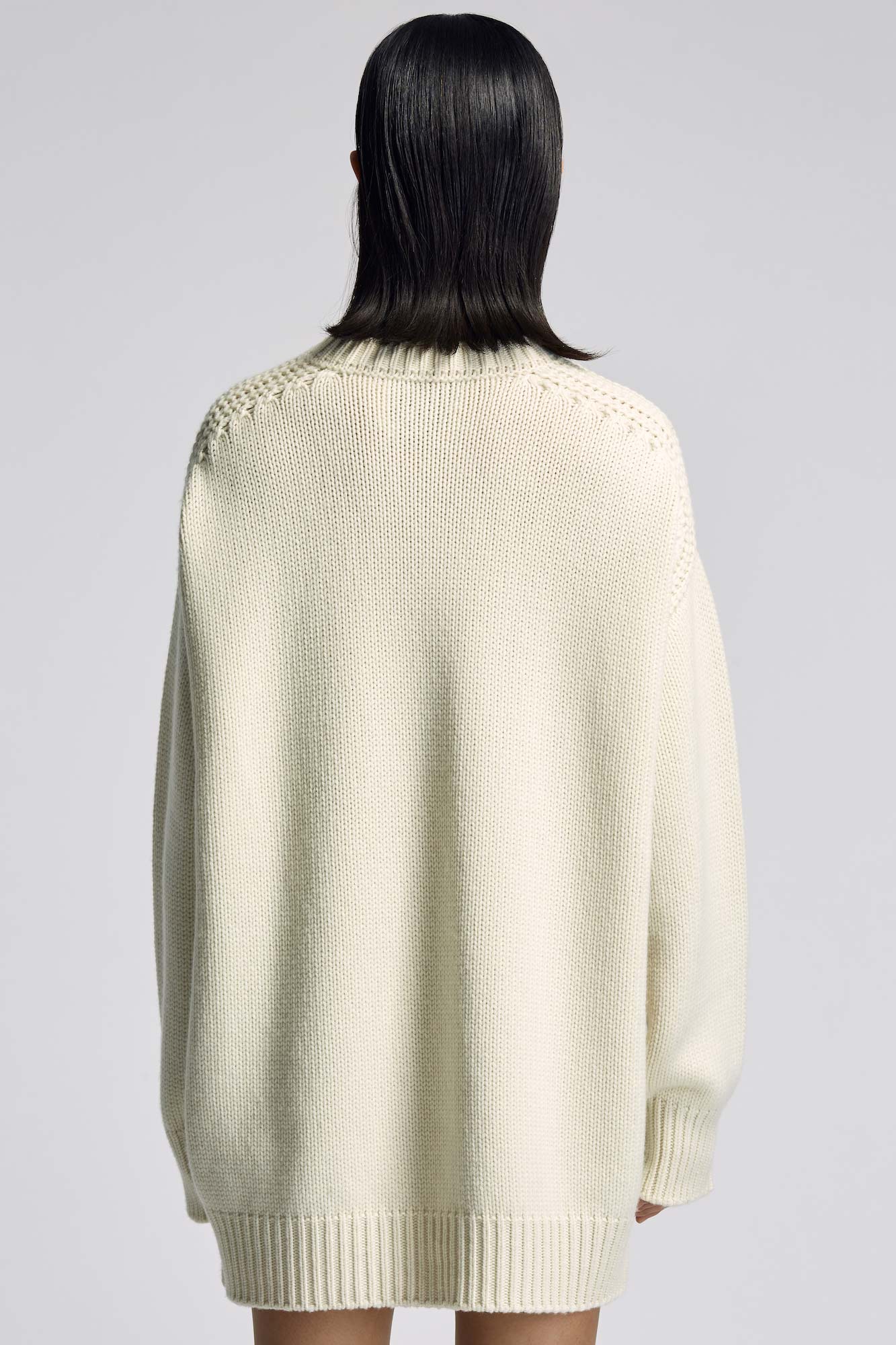 Sa Su Phi Giorgia abito cashmere panna collo rotondo