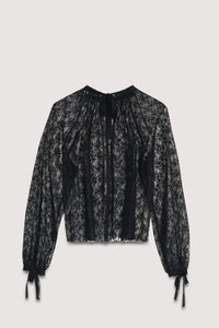 The New Society Anita camicetta donna nero pizzo