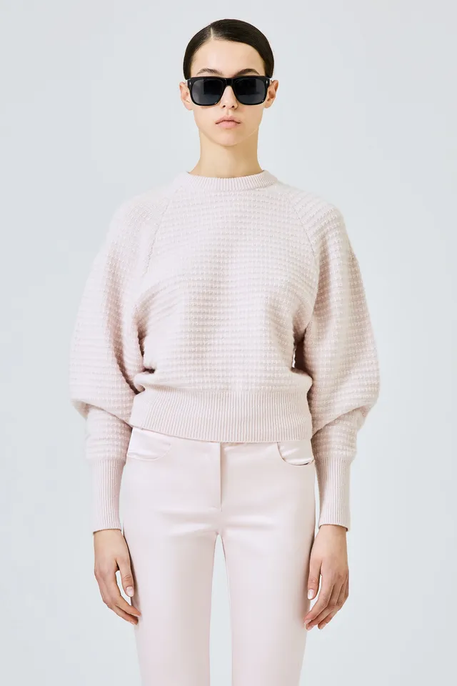 Sa Su Phi maglione a quadri misto cashmere rosa taglia 40