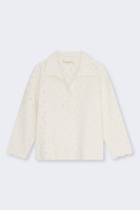 The New Society Camelia blusa donna denim ricamato