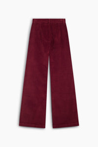 The New Society Ines pantalone donna rosso velluto anni 70