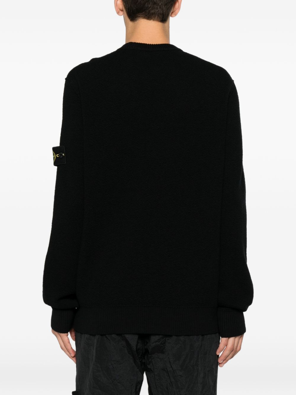 Stone Island L2S155100011 Maglione Nero Lana Uomo