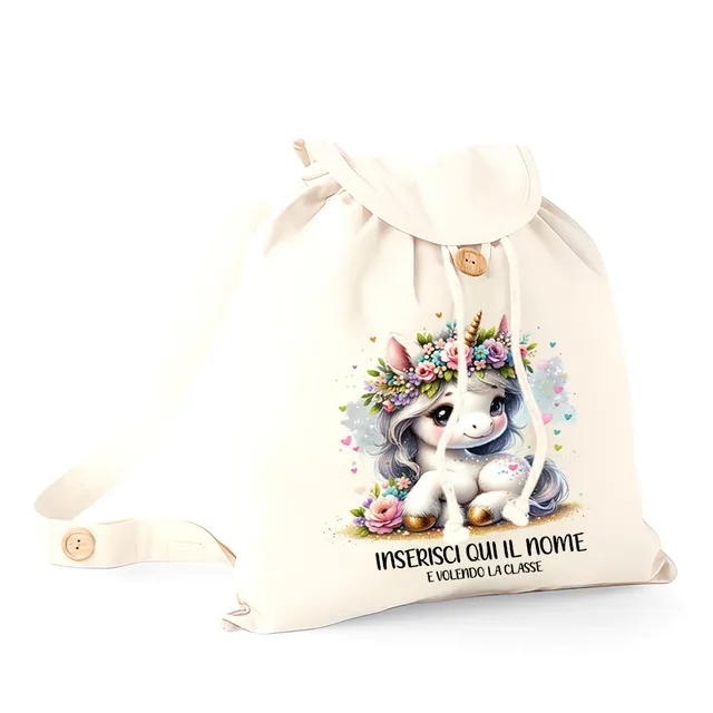 Mr. Gadgets Unicorno zainetto sacca cotone bambini