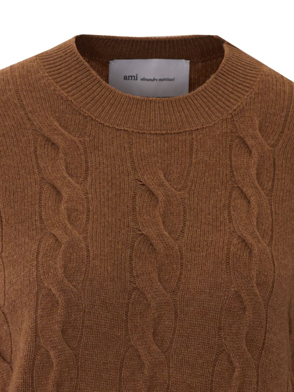 AMI UKS880 maglia marrone camel uomo