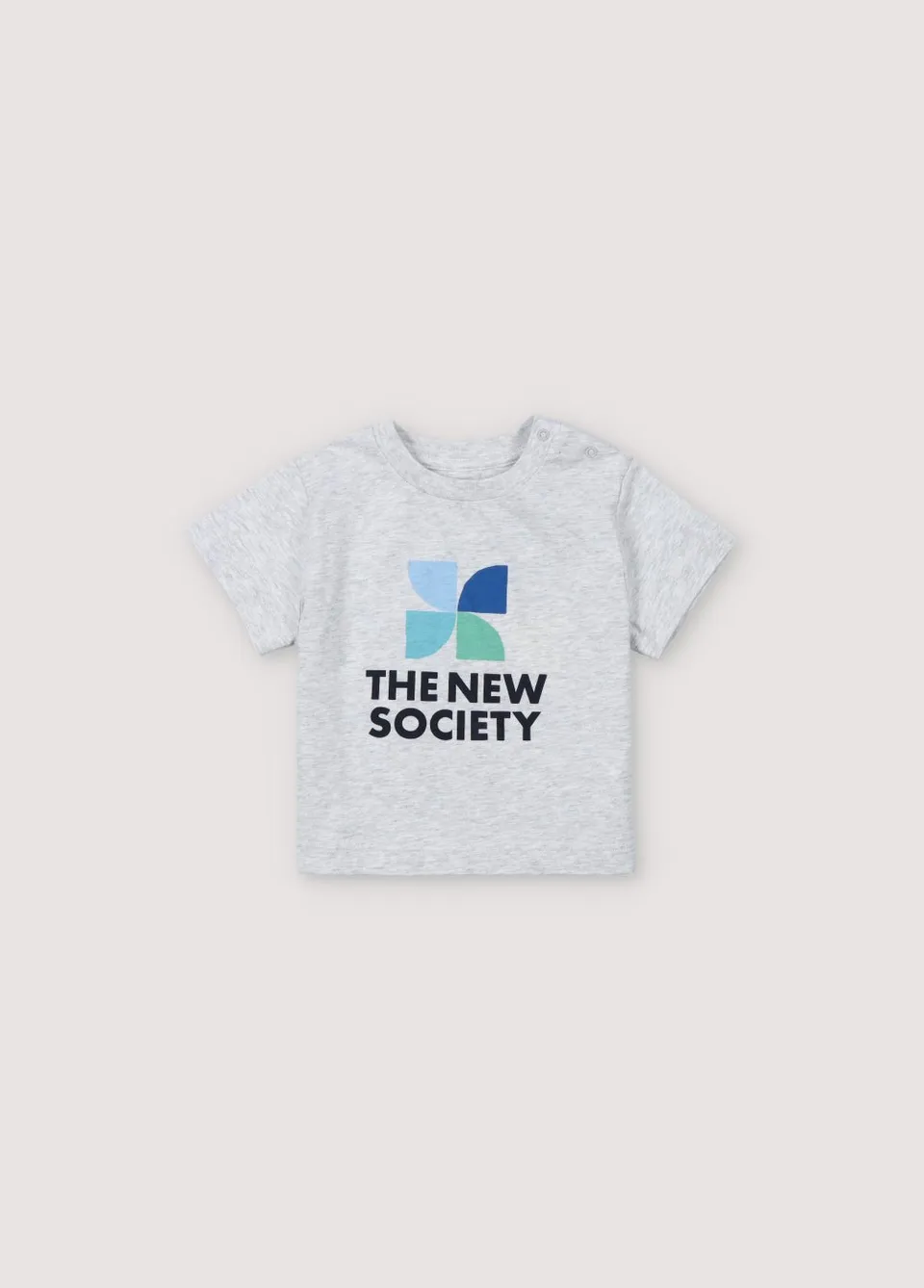 The New Society Mykonos Maglietta Neonato Grigio 6 Mesi